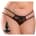 Crotchless Pleasure Pearls Black XL / XXL