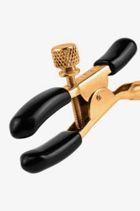 All Fetish Fantasy Gold Nipple Chain Clamps