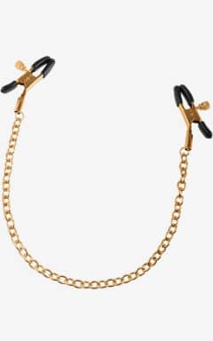 BDSM Fetish Fantasy Gold Nipple Chain Clamps