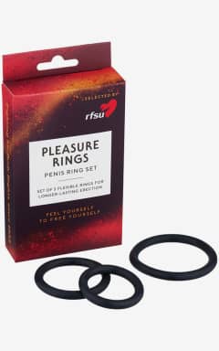 All RFSU Pleasure Rings Penis Ring Set, 3-pack Black