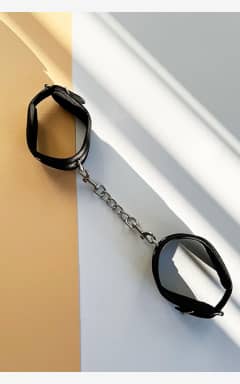 All Hand Cuffs Leather Black