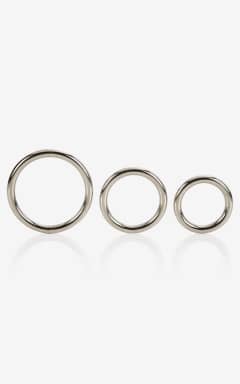 Cock Rings Silver Ring - 3 Piece Set