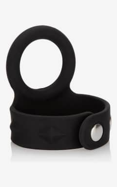 Cock Rings Silic. Tri-Snap Scrotum Support Ring Med