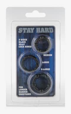 All Stay Hard Rings 3 Piece Set Black