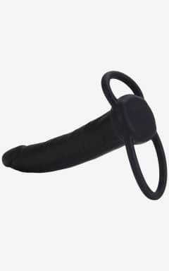 Cock Rings Silicone Dual Penetrator Black