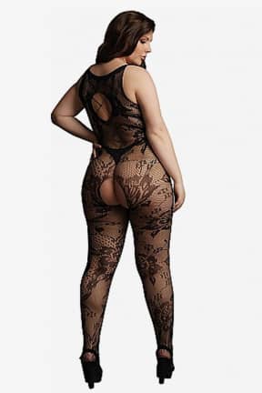 Lingerie Le Désir Criss Cross Neck Bodystocking OSX - Sexy Bodystockings