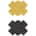 Glitter Cross Pasties Black & Gold 2 Pair