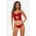 Strap Overlay 2PC Bra Set Red S