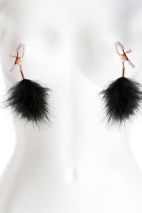 Body jevellery Nipple Clamps F1 Feather Black