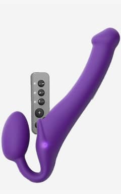 Strapon Vibrating Bendable Strap On Purple M