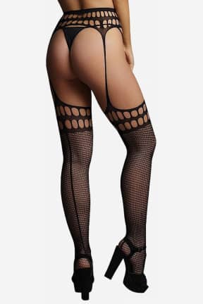 All Le Désir Garterbelt Stockings with Open Design One Size