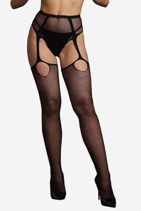 Lingerie Le Désir Panty With Attached Stockings One Size