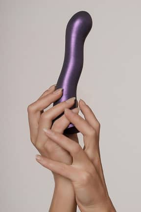 All Ultra Soft Silicone Curvy G-spot Dildo Purple 17cm