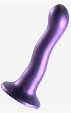 All Ultra Soft Silicone Curvy G-spot Dildo Purple 17cm