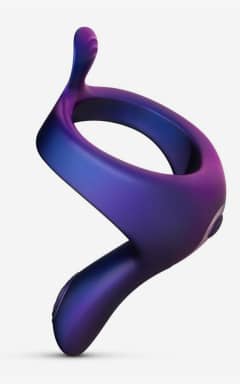 För honom Hueman Vibrating Strap-On Cock Ring Purple