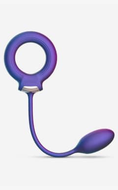 All Hueman Cock Ring With Anal Ball Purple