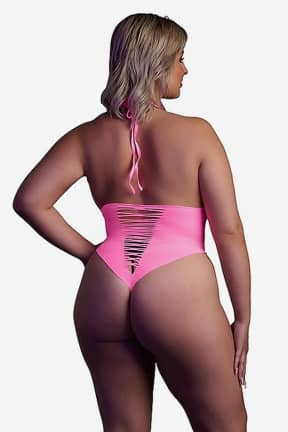 Lingerie Glow In The Dark High Cut Body Pink - Sexy Body