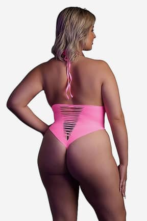 Lingerie Glow In The Dark High Cut Body Pink