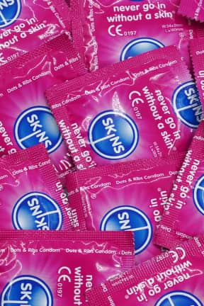 Condoms Skins Condoms Dots And Ribs 12-pack