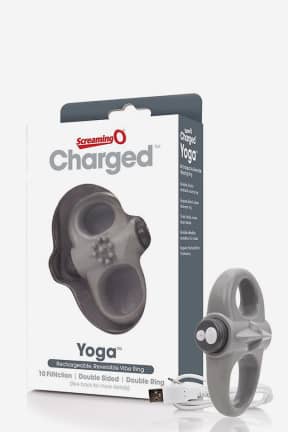 All Screaming O Charged Yoga Vibrating Cock Ring Grey