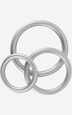 Cock Rings Metallic Silicone Cock Ring Set