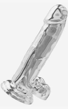 All ToyJoy Get Real Clear Dildo with Balls 7 inch