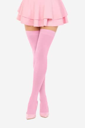 Lingerie Nylon Thigh Highs Pink - Stayups in a nice pink color