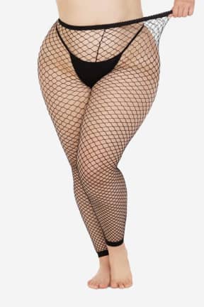 Lingerie Net Footless Tights - Fishnet tights without feet