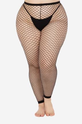 Lingerie Net Footless Tights - Fishnet tights without feet