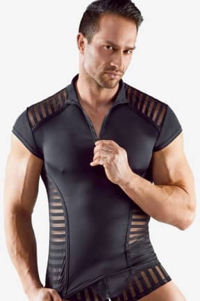Lingerie Svenjoyment Striped Shirt For Men Black - Sexy for men