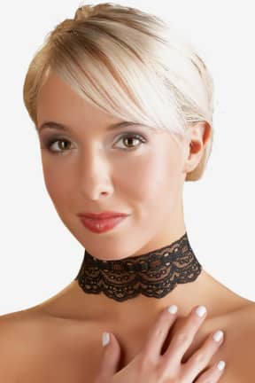 Lingerie Cottelli Accessoires - Lace Choker - Elegant lace choker with chain details and a hot, feminine touch.