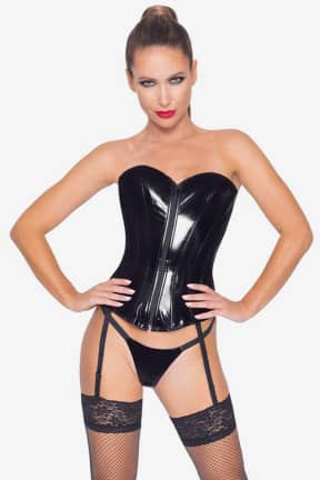 All Black Level - Vinyl Corset - Black