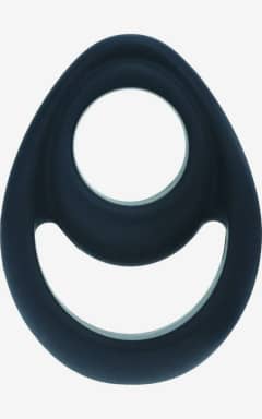 Sex Toys for Couples Levelz - Double Ergo Silicone Cockring - Black