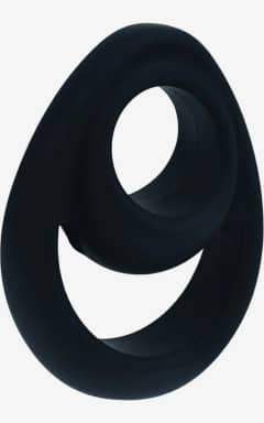 Sex Toys for Couples Levelz - Double Ergo Silicone Cockring - Black
