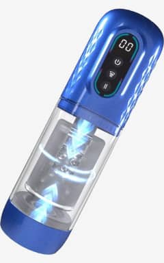 All Pumped - Vortex Suction Rotation And Thrusting Masturbator Pump - Metallic Blue