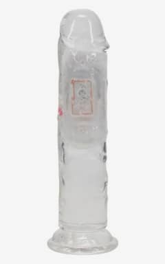 Dildos RealCock - LED Vibrating Straight Cock - Transparent - 15cm