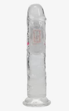 Vibrators RealCock - LED Vibrating Straight Cock - Transparent - 18cm