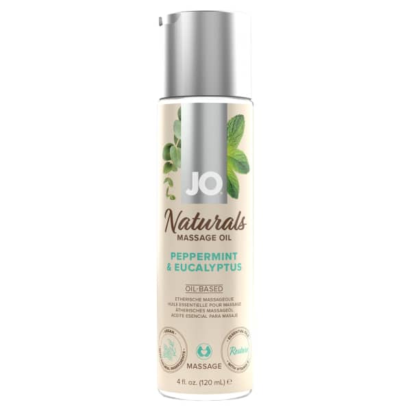 System JO - Naturals Massage Oil - Peppermint And Eucalyptus - 120 ml