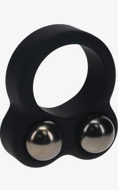All Levelz - Liquid Silicone Double Weighted Ball Cockring - Black