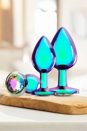 All Ouch! - Venice Collection Metal Anal Plug Set - Iridescent