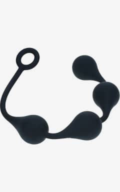 All Levelz - Waterdrop Silicone Anal Balls - Black - L - 40 mm