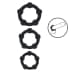 Levelz - Beaded Silicone Cockring Set Of 3 - Black - S/M/L