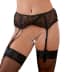 Cottelli Lingerie - Suspender Belt Embroidery - Black - M