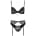 Cottelli Lingerie - Lace And Satin Set - Black - 80B/M