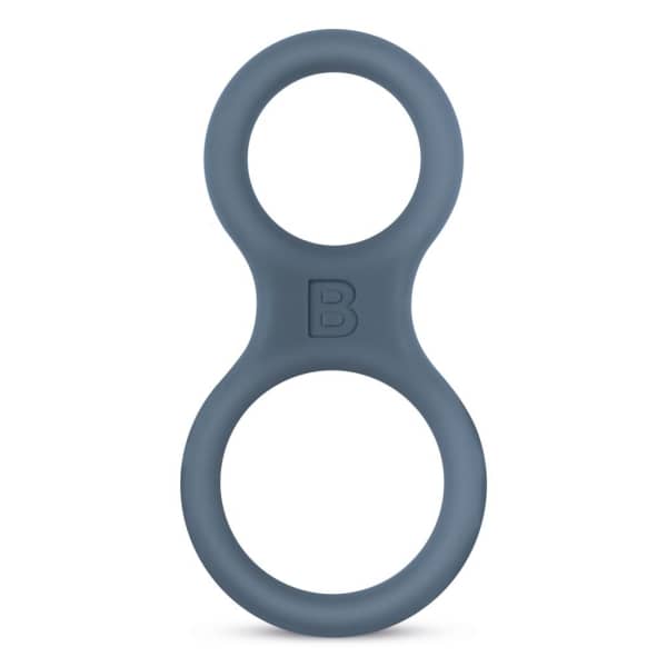 Boners - Silicone Cock Ring And Ball Stretcher - Grey