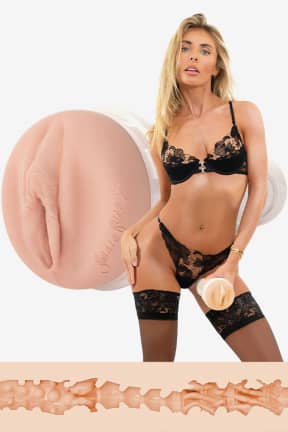 Fleshlight - Bonnie Blue 1K Signature Vagina Beige - SuperSkin sleeve with 1K texture and adjustable suction control