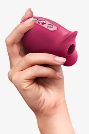 All Fun Factory - Belle Air Pulse Vibrator - Raspberry - Touch-free air pulses tease with oral-like waves for deep, no-numb pleasure. Waterproof, whisper-quiet, and rechargeable with 11 crave-worthy modes.