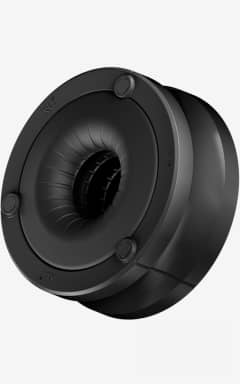 All Fun Factory - IKU Tighter - Black - Pocket Pussy with a tight 20 mm entry and ribbed texture for intense, focused pleasure. Waterproof, clicks apart for easy cleaning, body-safe silicone for worry-free play.