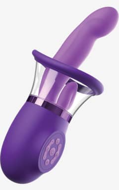 All Fantasy For Her - Ultimate Pleasure Pro Plus - Purple - Five motors, a curved G-spot shaft, and a teasing tongue bring instant, toe-curling bliss. Rechargeable, body-safe silicone with independent controls for endless mix-and-match thrills.