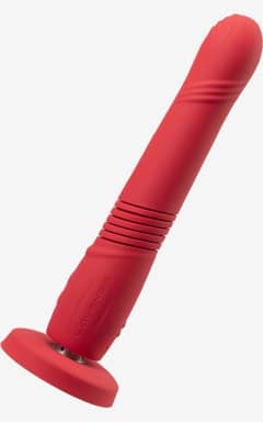 All Lovense - Gravity Thrusting Vibrator - Red - Powerful thrusting with a 3 cm stroke, plus a teasing tip vibe for layered thrills. App control unlocks endless custom patterns and long-distance play, even hands-free.